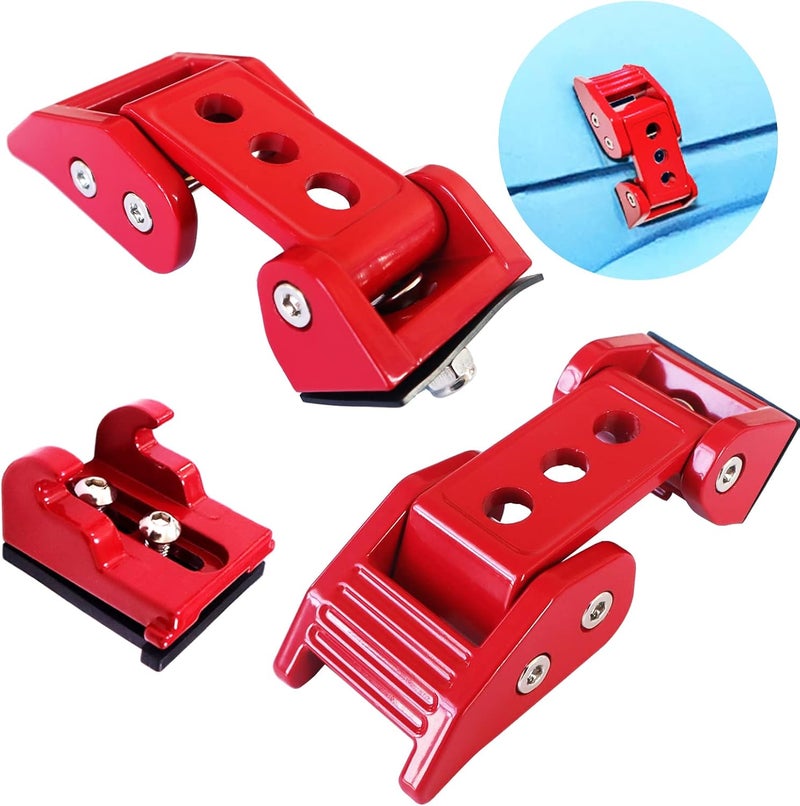 Brangstak Stainless Steel Latch Hood Capture Kit for 2007-2018 Jeep Wrangler JK JKU and 2018-2022 Jeep Wrangler JLJLU Gladiator 2-Door and 4-Door (red) - Image 3